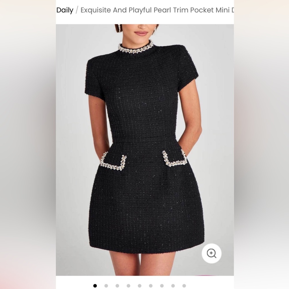 Black Mock Neck Sheath Mini Dress